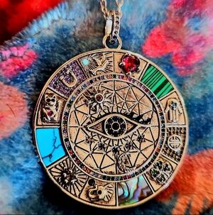 925 SILVER LUCKY FORTUNE CRYSTAL EVIL EYE HAMSA TURQUOISE HORSESHOE MOON HEART